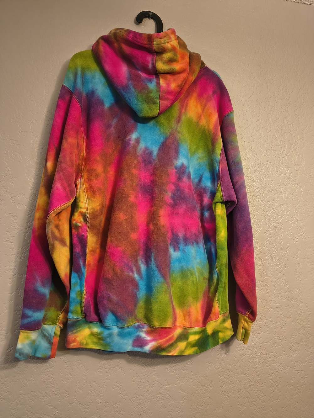 Men's Heavyduty M Tie-Dye Hoodie - Vibrant - Beach - Hippie - Rainbow - Picture 5 of 5